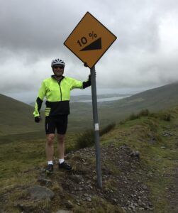 Jeffrey Vasel on a cycling trip in Ireland