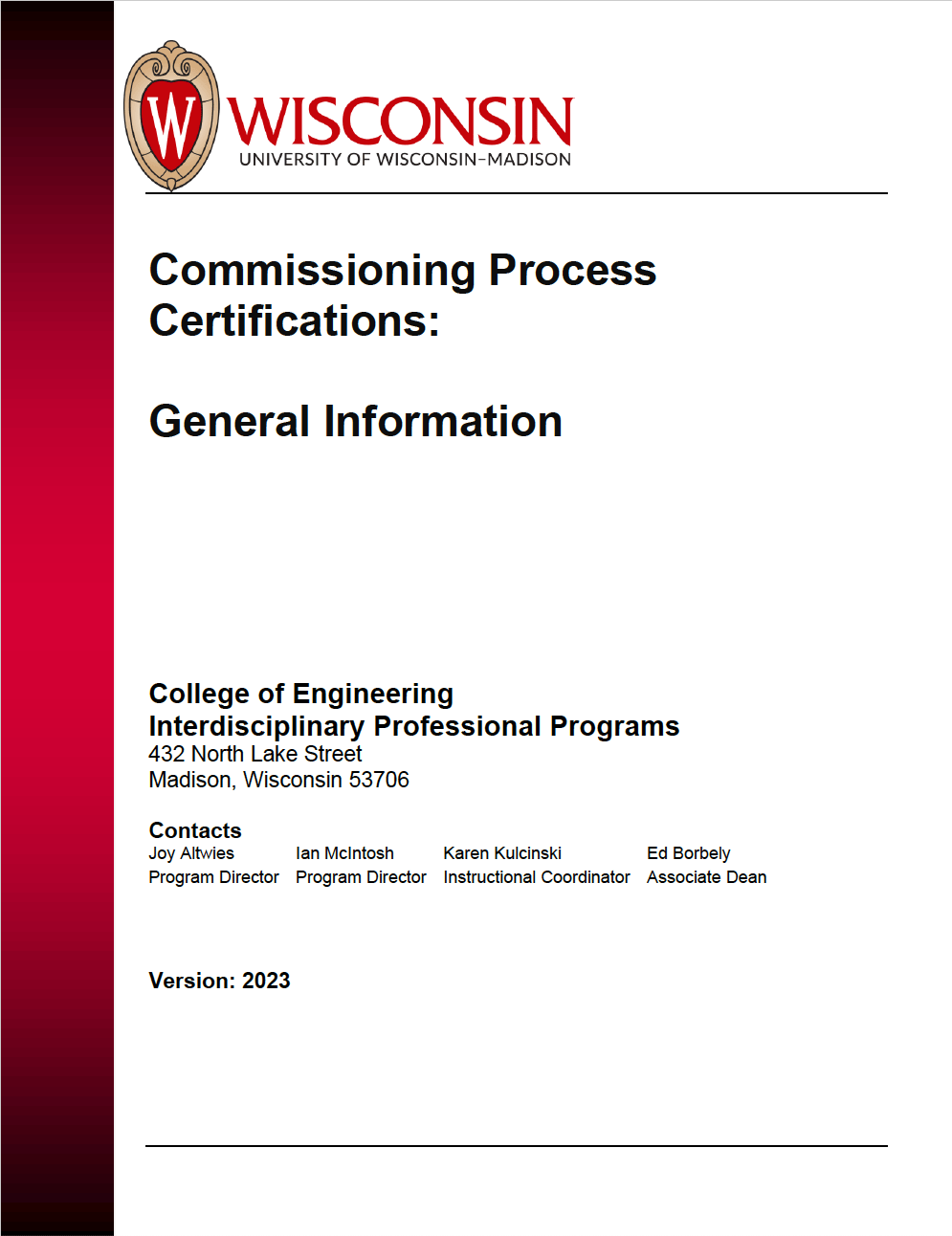 Commissioning Process Certifications