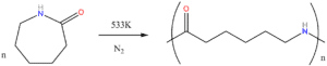 Polymerization of caprolactam into nylon-6