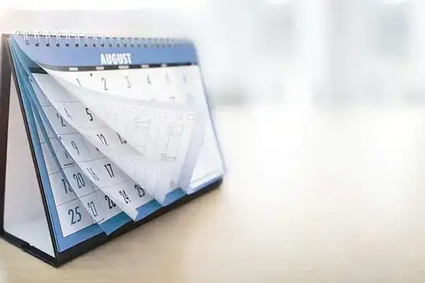 Time and schedule for certificate completion.
